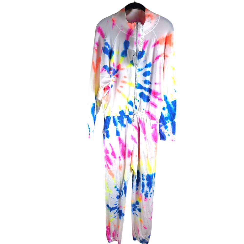 LEZAT Restore Soft Terry Tie Dye Jumpsuit In XL NWT - Picture 4 of 9